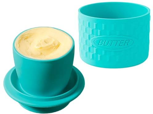 Tarro de mantequilla de , soporte para congelador, tarro tradicional francés con junta de agua, recipiente de conservación de mantequilla, recipiente de forma clásica, utensilios de cocina, regalo