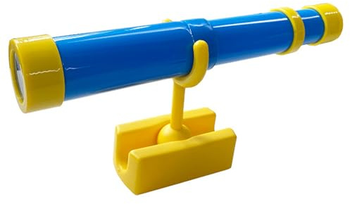 Spielhaus-Teleskop für Kinder, pädagogisches faltbares Monokular, einziehbarer Outdoor-Spielplatz, tragbares Monokular-Spielzeug für Erkundungswissenschaft, Blau