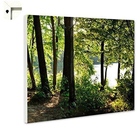 Magnettafel Pinnwand Natur Wald See Größe 100 x 80 cm