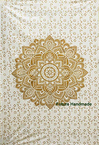 FUTURE HANDMADE Zwilling Größe Mandala Hippie Tapisserie Wandbehang Stranddecke Böhmisch Baumwolle Tapisserie Wohnheim Dekor Zimmer Tagesdecke