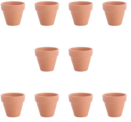 10Pcs 5.5x5cm Small Mini Terracotta Pot Clay Ceramic Pottery Planter Cactus Flower Pots Succulent Nursery Pots Great for Plants Crafts Wedding Favor