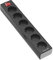 Garza Power - Regleta de 6 enchufes | Sin Cable | con Interruptor | Ladrón múltiple | Protección infatil | Color Negro