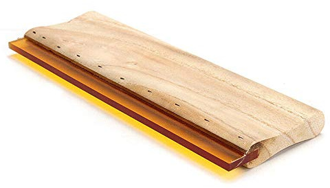 TOOLDO Silk Screen Printing Squeegee Wooden Handle Rubber Blade Scraper for Screen Printing 20CM
