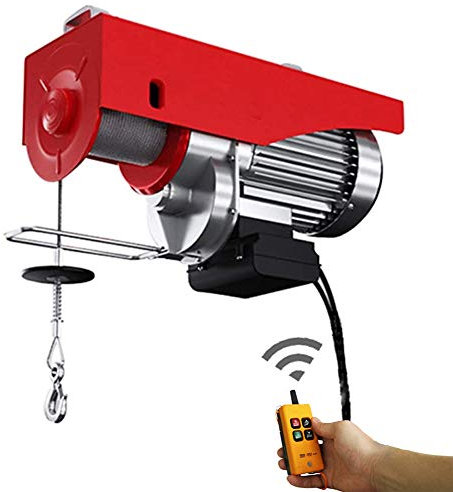 WUK Elektrisches Hebezeug Heben 200 / 300kg, Hebezeug mit drahtloser Fernbedienung, 220 V Elektrischer Heimkran 510W / 650W