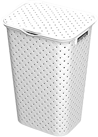 Ordinett Portabiancheria Kubica | Bianco | Capacità 50 lt