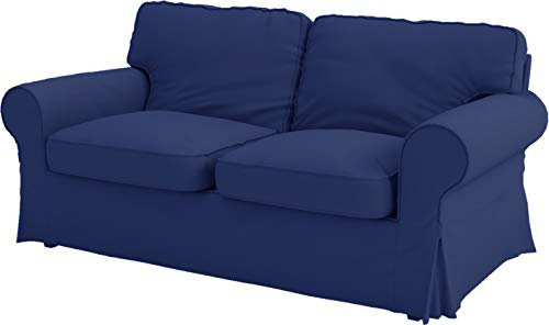 HomeTown Market Schwere Baumwolle EKTORP Sofabezug Ersatz ist kompatibel mit EKTORP Sofabezug, 3-Sitzer-Loveseat oder Sessel-Schonbezug Ersatz (blau EKTORP Loveseat)