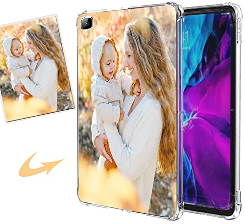 CXKJ Durchsichtig Personalisierte Schutzhülle für Samsung Galaxy Tab A7 10.4 2020,mit Eigenem Foto Bild Text Individuelle Schutzhülle,Soft Silikon Handyhülle Ultra-dünne Stoßfestigkeit Case