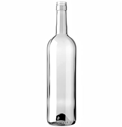 La zappa Bottiglia in Vetro per Vino Bordolese Ecova con imboccatura a Tappo di Sughero 750 mL (Confezione da 20 Pezzi)