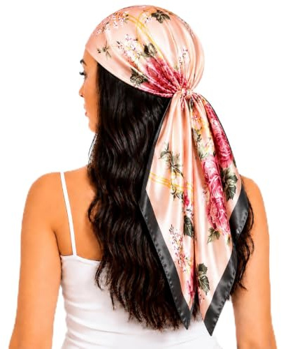 FAIRYGATE Seide Schal Damen Halstücher Seidentuch Schals Halstuch Seidenschal Scarf Bandana Taschentuch Handgelenk Kopftücher Einheitsgröße 78