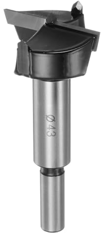 HARFINGTON Forstnerbohrer, 43 mm, Wolframkarbid, Forstner-Bitöffner, Fräser für Scharnierlochbohrungen, Holzbearbeitung, Schwarz