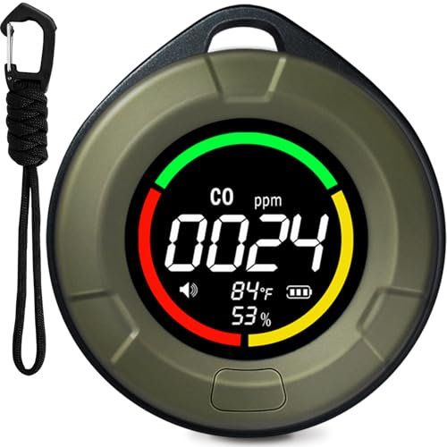LSENLTY Portable Carbon Monoxide Detectors for Travel, Car, Vehicle, Aircraft, CO Notification Function, 120 Hours Standby Time, Carbon Monoxide Detector for Camping Indoor Outdoor
