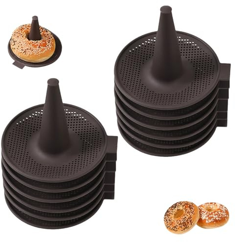 Recitem 12 St Silikonformen, Donut Form zum Backen, Donut-Pfannen-Set, Gebäckformen für Bagel und Donut, Kuchenformen, Antihaftbeschichtet, Spülmaschinengeeignet (12 Stück)