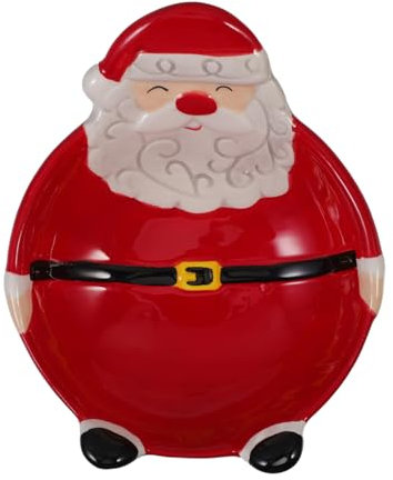 Alipis Cuenco De Cerámica De Papá Noel Cuenco De Dulces De Navidad Cuenco para Servir Dulces Cuenco De Postre para El Hogar Cuenco De Cerámica para El Hogar Cuenco para Servir