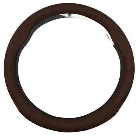 Lenkradhüllen Für Citroen Für AMI Für EINEN Auto Lenkradbezug Kein Geruch Super Dünnes Fell Leder Lenkrad Schutzhülle(A-Brown-Round)