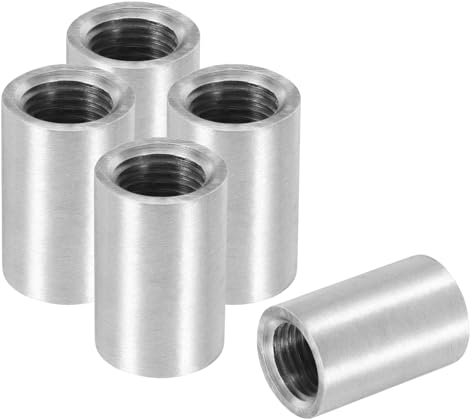 PATIKIL 1/4 NPT Femelle Soudure Couplage, 5 Paquet 304 Acier Inox Fileté Demi Couplage Soudé Bonde Raccords Connecteur pour Tuyau Carburant Réservoir