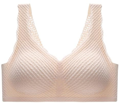 BH Ohne TräGer Baumwoll Spitzen BH weicher bügelloser Softcup Bra mit nahtlosen, doppellagigen Cups unsichtbar unter der Kleidung Damen Einfarbiger BH Geschenk