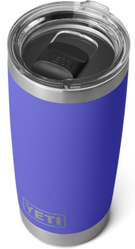 YETI Rambler Tumbler, Vaccum Insulated Stainless Steel Tumbler with Magslider Lid, Ultramarine Violet, 20 oz (591 ml)