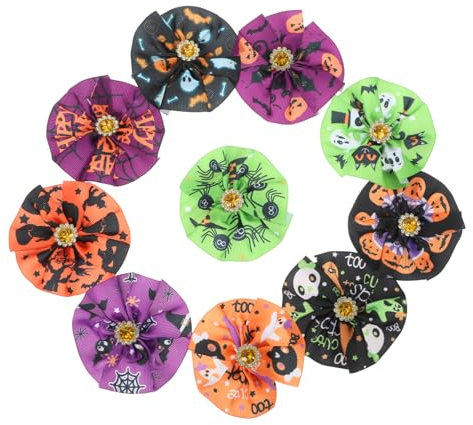 Happyyami 10stücke Hundehalsband Blumen Dekorative Charms Für Halloween Weiche Leichte Und Blumenaccessoires Für Hundehalsbänder Bunte Festliche Gestaltung