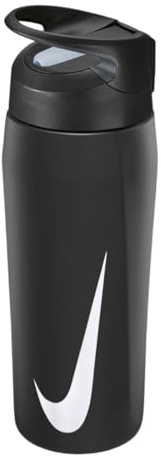 NIKE SS HyperCharge London Straw 710ml Botella Running Pajita Extraible Acero Inoxidable Unisex Negro NAN0001066_034
