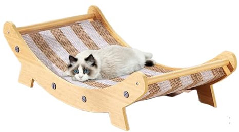 Tumbona Rascador para Gatos - Cama De Cartón Rascador para Gatos - Juguete Resistente para Gatos Proteccion Esquinera Salon Dormitorio Balcón