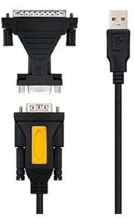 Watio Wave Cable usb a serie - cable 1.8m con conectores M/M, adaptador paralelo DB9 a DB25 H/M, ideal para conexión de dispositivos serie.