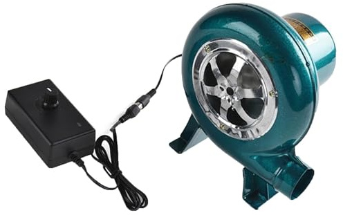 JOUFNING Soffiatore Centrifugo per Barbecue da 220 V, Soffiatore Elettrico per Fucina da Fabbro, Ventilatore per Camino A Carbone con Regolatore, Utensile per Cucinare(80W)