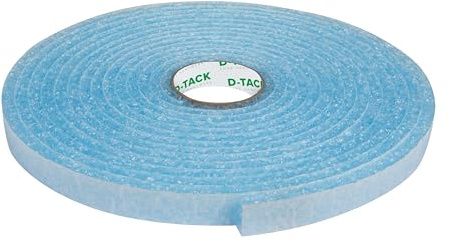 D-TACK Randdämmstreifen Selbstklebestreifen | 10 x 25 mm | 10 m Rolle | Dämmstreifen für Estrich & Fußbodenheizung | Dehnfugenband & Trennstreifen für Boden- & Wandanschluss