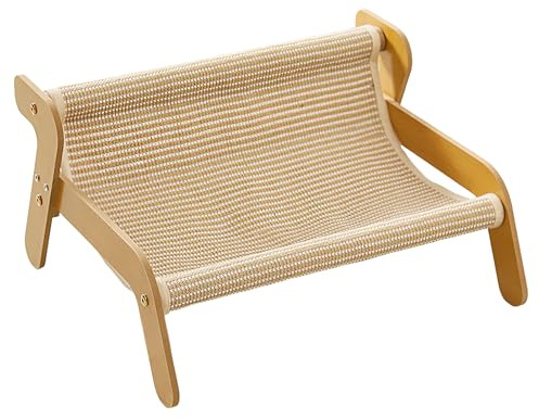 Cama de descanso para gatitos, 54 x 44 x 28 cm, protector de muebles de tela, base de tablero de densidad con superficie cómoda, sofá interior para gatos, ejercicio y molienda de garras y relajación