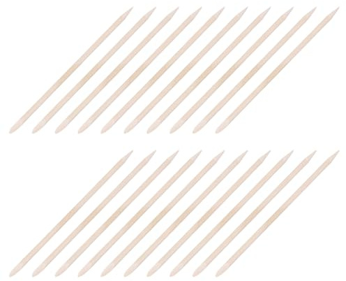VILLCASE Set 150 Bastoncini Spingi Cuticole in Legno D’arancio 11,5 Cm, Forchette Per Manicure e Pedicure Professionale, Strumenti Per Cura Unghie a Casa e Manicure Fai Da Te
