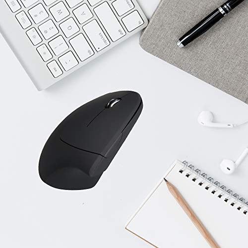 Dioche Souris Verticale Fil Souris Verticale Fil 2,4 G Optique Ergonomique pour Gaucher – Haute Précision Réglable 800/1200/1600 DPI, 5 Boutons pour Mac et PC – Confortable