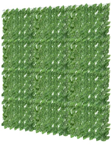 Mantigositeen Künstliche Efeu Hecke Sichtschutz,Efeu Sichtschutz 200 * 300cm,Sichtschutzzaun, Rolle,Efeublätter eignet Sich perfekt für Terrassenbereiche im Freien