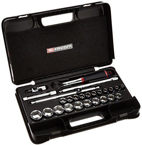 FACOM S.161-4P6 Coffret de douilles 6 Pans, Multicolore, 1/2, Set de 26 Pièces
