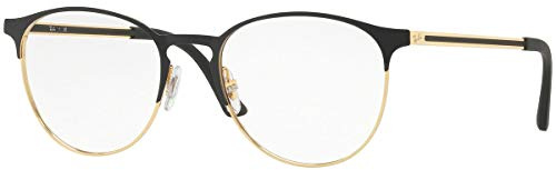 Ray-Ban Rayban Unisex-Erwachsene 0RX 6375 2890 53 Brillengestelle, Gold (Gold Top In Black)