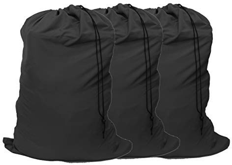 YETHAN Extra Large Laundry Bag 3 Pack, Black, Travel Laundry Bags with Drawstring Closure, 30x40, for college, dorm and apartment dwellers (3PCS Black)