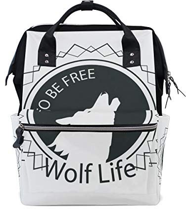 MONTOJ Wolf Life Canvas Reisetasche Campus Rucksack One Size 1