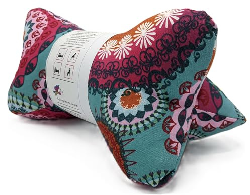 Ergonomischer waschbarer Leseknochen - Handgefertigt in OWL - Made in Germany: Meditationskissen/Relaxkissen/Nackenkissen - Bücher-/Tablet-/Smartphone-/Handystütze - Mandalas, Retro Style