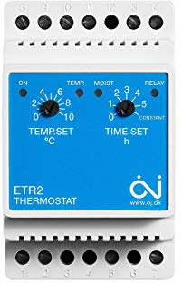 Mi-Heat ETR2 Eis- und Schneeschmelz-Thermostat, Regler für Hutschienenmontage, Steuerung für Freiflächenheizung, Dachrinnenheizung und Frostschutzsysteme OJ Electronics