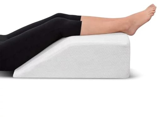 Coussin de levage de jambe pour dormir après une chirurgie, coussin en mousse pour les jambes et les genoux, améliore la circulation sanguine, comprend une housse amovible