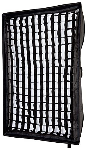 Pixapro 60x90cm 2x3ft Rectangle Grid Bowens S Fit Softbox Rectangular Honeycomb Studio Photo Shooting Diffuser Box With Egg Grates Soft Lightbox for Portrait Product Photography (60x90cm)