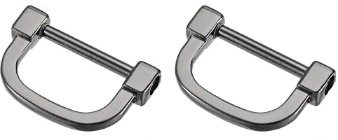 METALLIXITY Metal D Rings Non-welded D-shaped Ring Buckles for Hardware DIY Keychains Card Holder