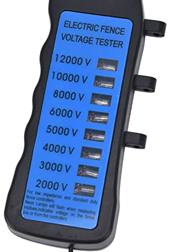 Recinzione elettrica, recinzione elettrica, tester di tensione 12Kv Neonhound 2000 a 12000V 8 luci neon tester di recinzione impermeabile per aziende agricole