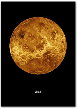 STUKE Astronomia Poster Venere Pianeta Nordic poster da parete Wall Art Canvas Painting Quadro murale per soggiorno Aula Decorazioni Estetica 50x70cm Senza Cornice