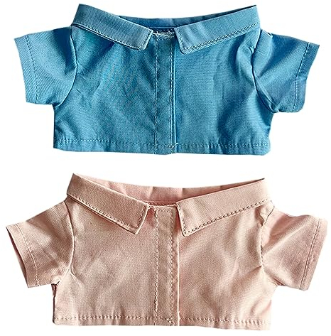 niannyyhouse 10 cm, 15 cm, 20 cm, Plüschpuppenkleidung, solides Hemd, weiches Stofftier, Verkleidungszubehör (A1, 20 cm)