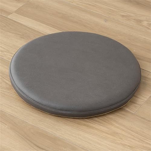 Ueiwffzo Stuhlkissen, Memory Schaum Stuhlkissen, wasserdicht Leder Stuhlauflage Sitzkissen Sitzpolster Auflage Kissen für Stühle in Haus und Garten Sitzkissen (Dunkelgrau,45 * 45cm)