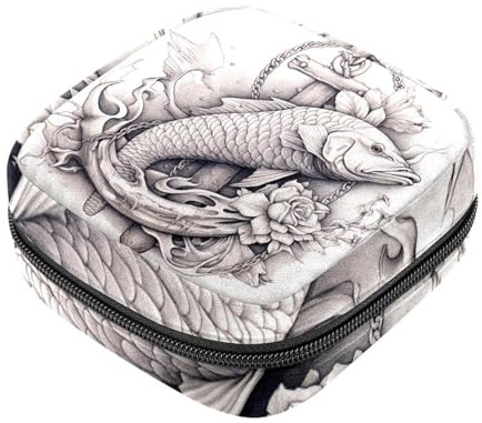Fish-442 - Borsa per il primo ciclo mestruale, per ragazze e donne, per coppette mestruali, per mestruazioni femminili