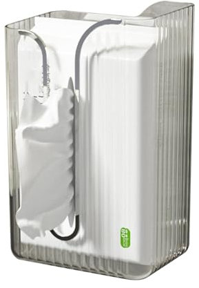 Monozoz Wand-Taschentuchbox ohne Bohren, wandmontierter Taschentuchspender | Taschentuchspenderbox - Klarer dekorativer Halter, stilvoller Taschentuchspender, modernes Badezimmerzubehör für