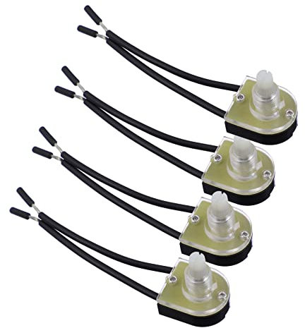 WOONEKY 8pcs Retro Style Switch Light Control Wall Lamp Lighting Equipment Parts Easy Install Turn-knob Stem for Lamp