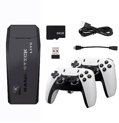 LYEAA 2.4G HD Mini Console for Giochi Tascabili 10000+ Giochi Console for Videogiochi Portatile Design Antiscivolo Supporto for Espansione della Scheda TF for Ragazzi Ragazze (64G)