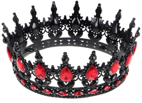 LIFKOME Barocke Krone Für Damen Königin-Krone Aus Legierung Mit Strass Vintage Tiara Für Hochzeit Geburtstag Halloween Party Abschlussball 5.63 X 5.63 X 1.97 in