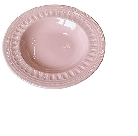 HGDXDP Placas de Cocina Mushroom Garden Plato Hondo Rosa Plato Familiar Plato Hondo Plato Hondo